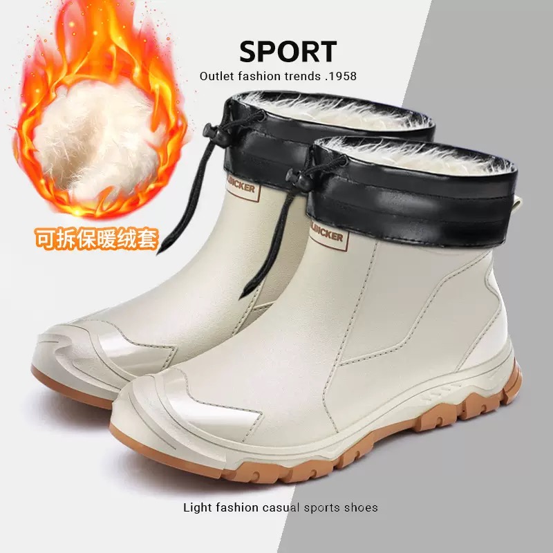 Fishing Boots - Su geçirmez erkek yağmur ayakkabıları moda